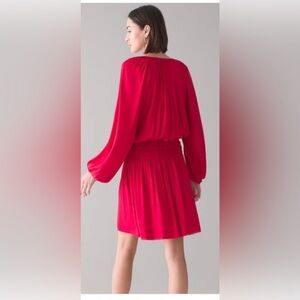 White House Black Market LS Drop Waist Blouson Dress M BNWT